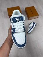 Louis Vuitton Trainer Blanco Azul
