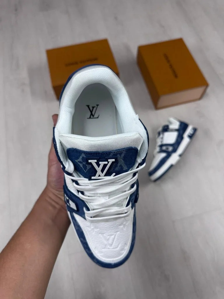 Louis Vuitton Trainer Blanco Azul