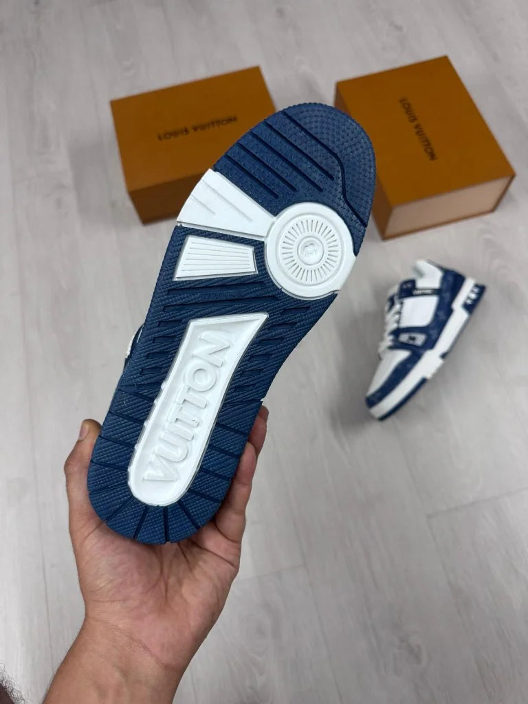 Louis Vuitton Trainer Blanco Azul