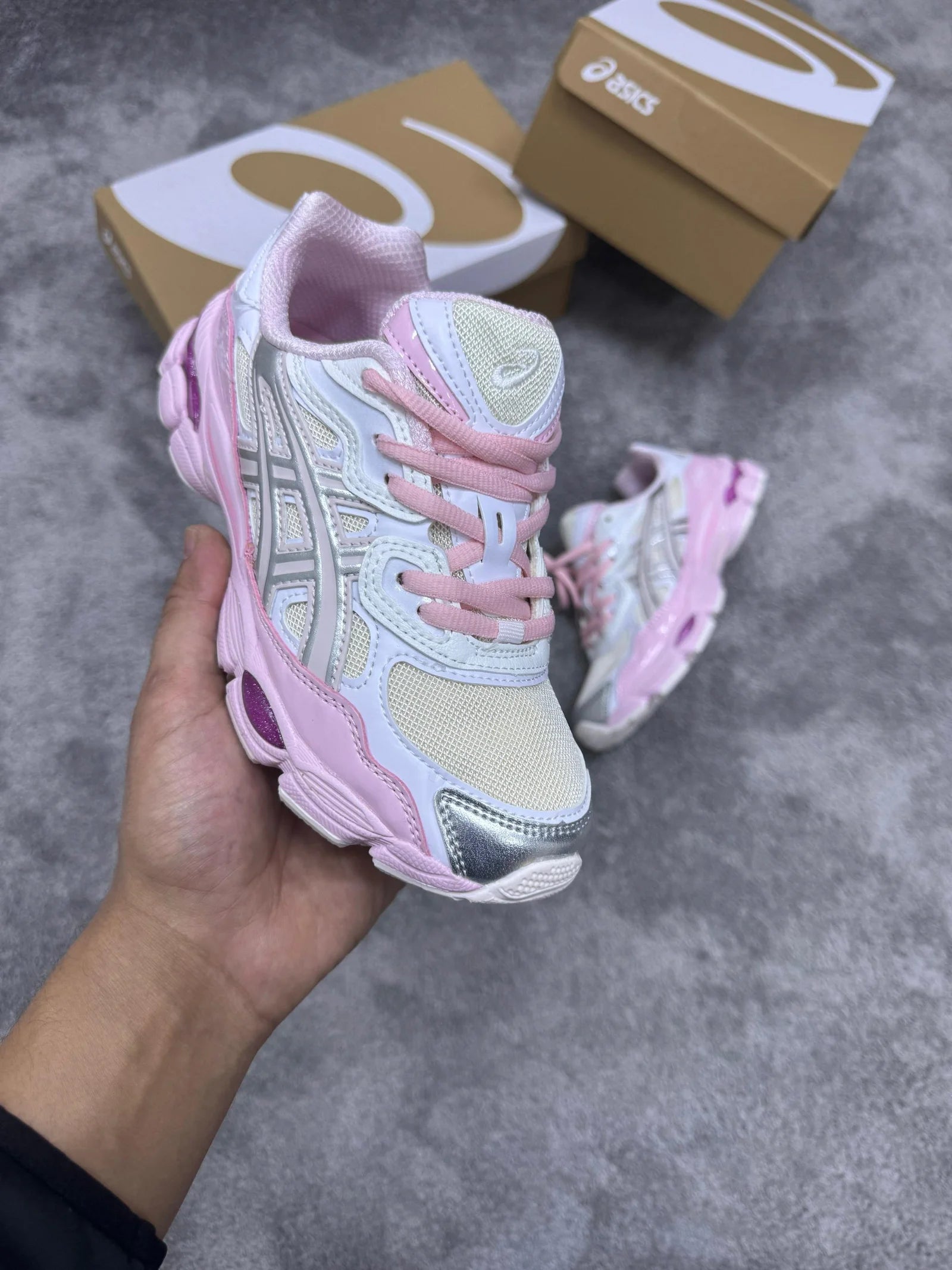 Asics Gel-NYC Rosa Beige Blanco