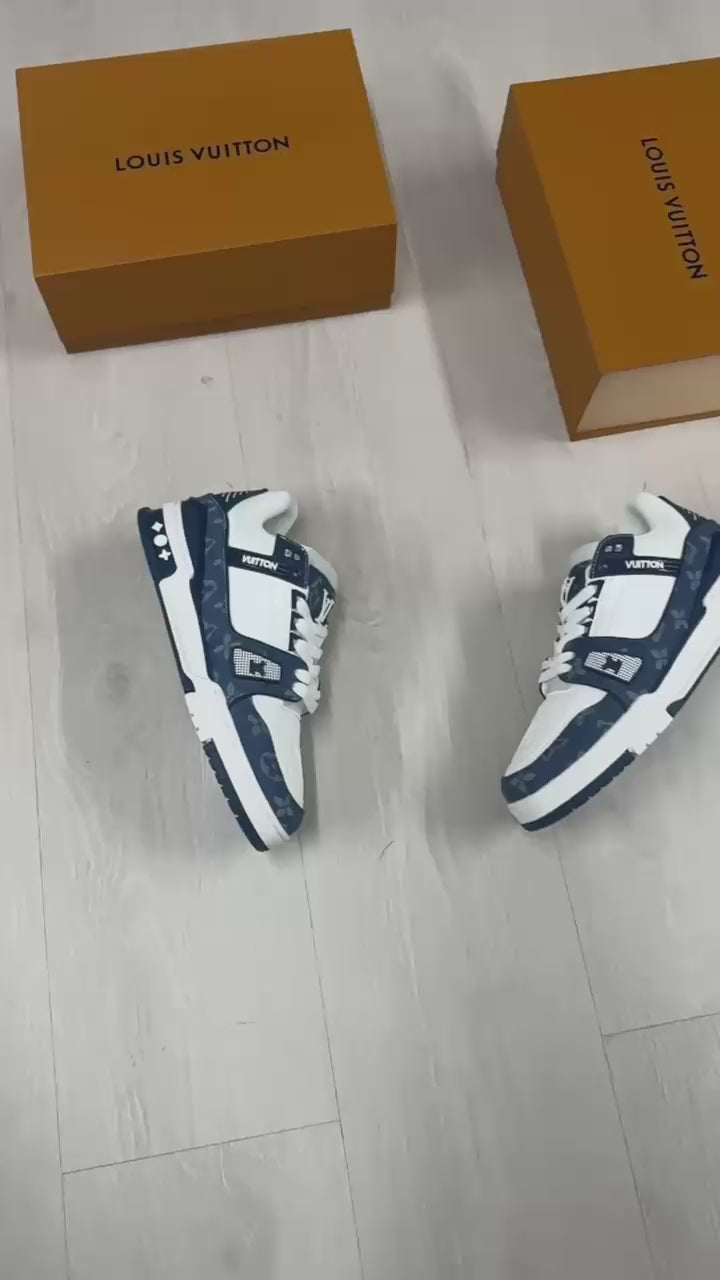 Louis Vuitton Trainer Blanco Azul