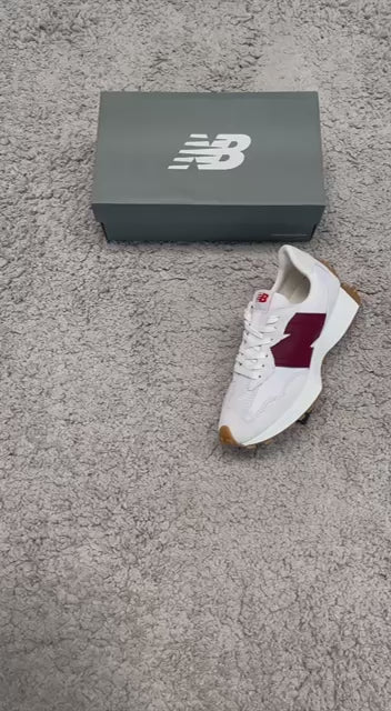 New Balance 327 Blanco Rojo
