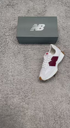 New Balance 327 Blanco Rojo